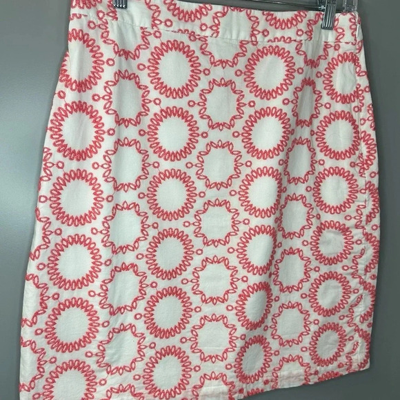 Banana Republic Milly Collection Embroidered Skirt Size 8 - Picture 5 of 6